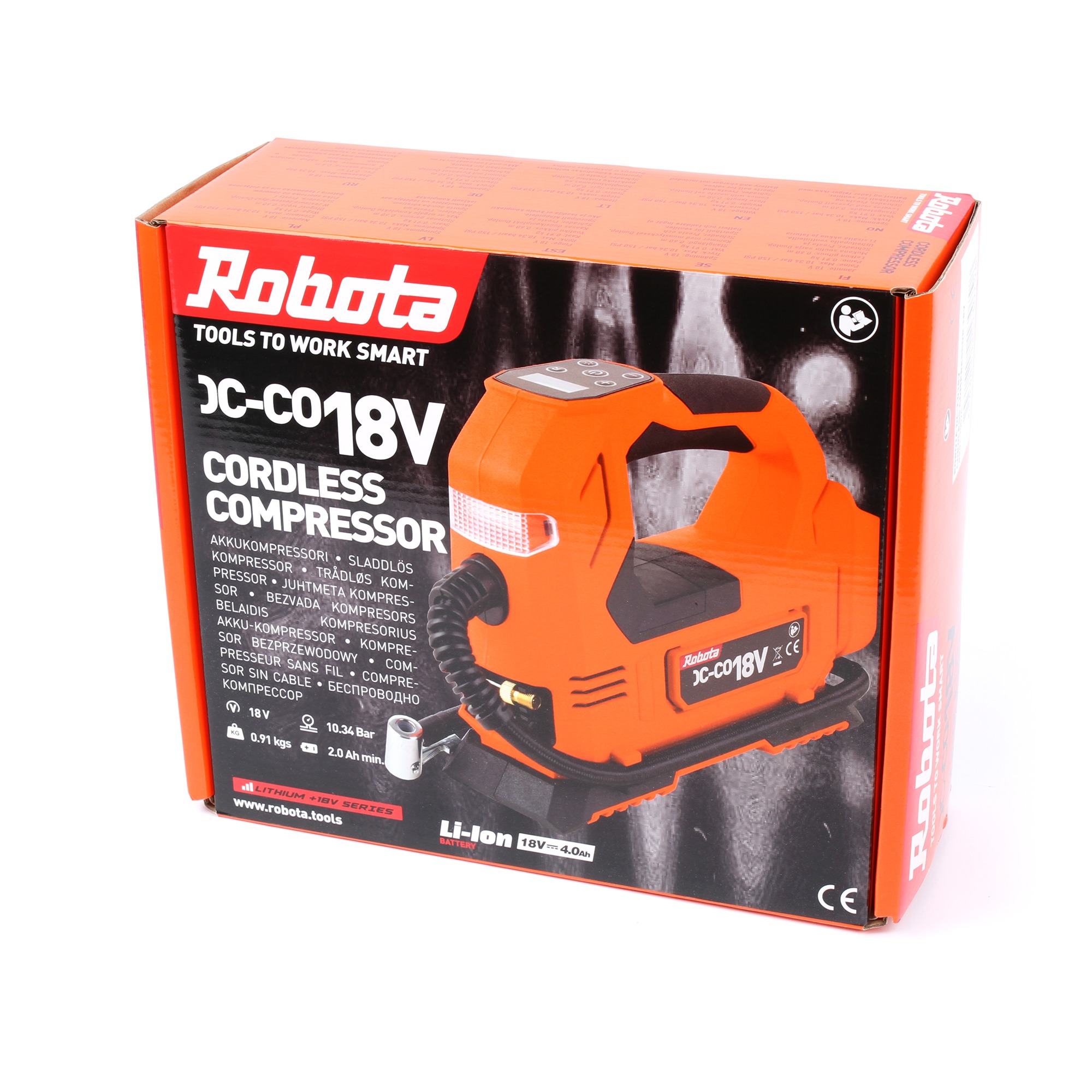 Robota DC-C018V akkukompressori, runko - Image 7