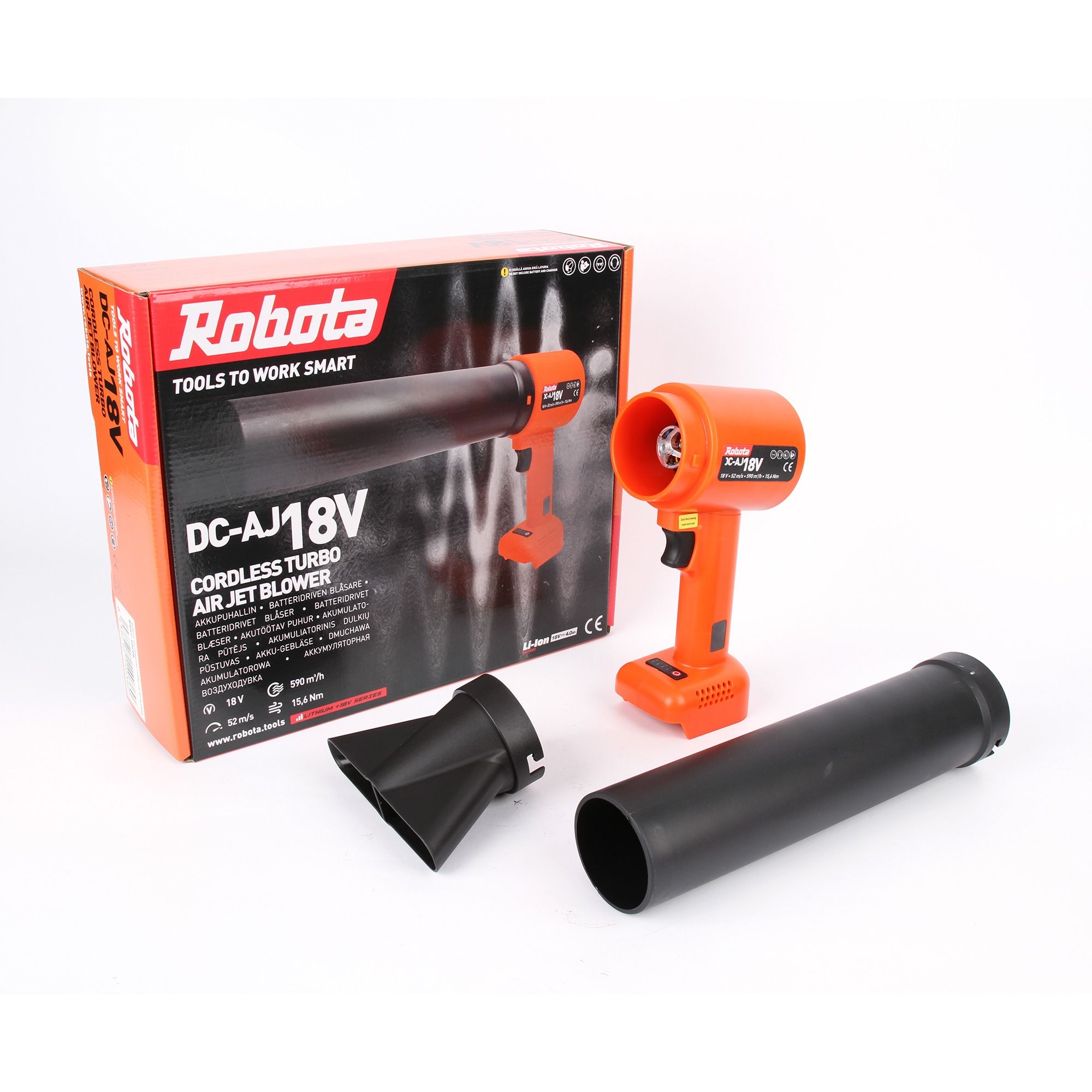 Robota DC-AJ18V Turbo Air Jet Tehopuhallin, runko - Image 8