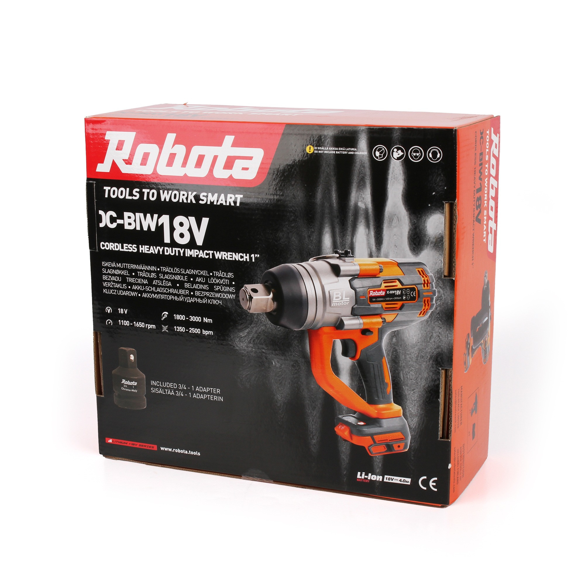 Robota DC-BIW18V iskevä mutterinväännin 1", runko - Image 7