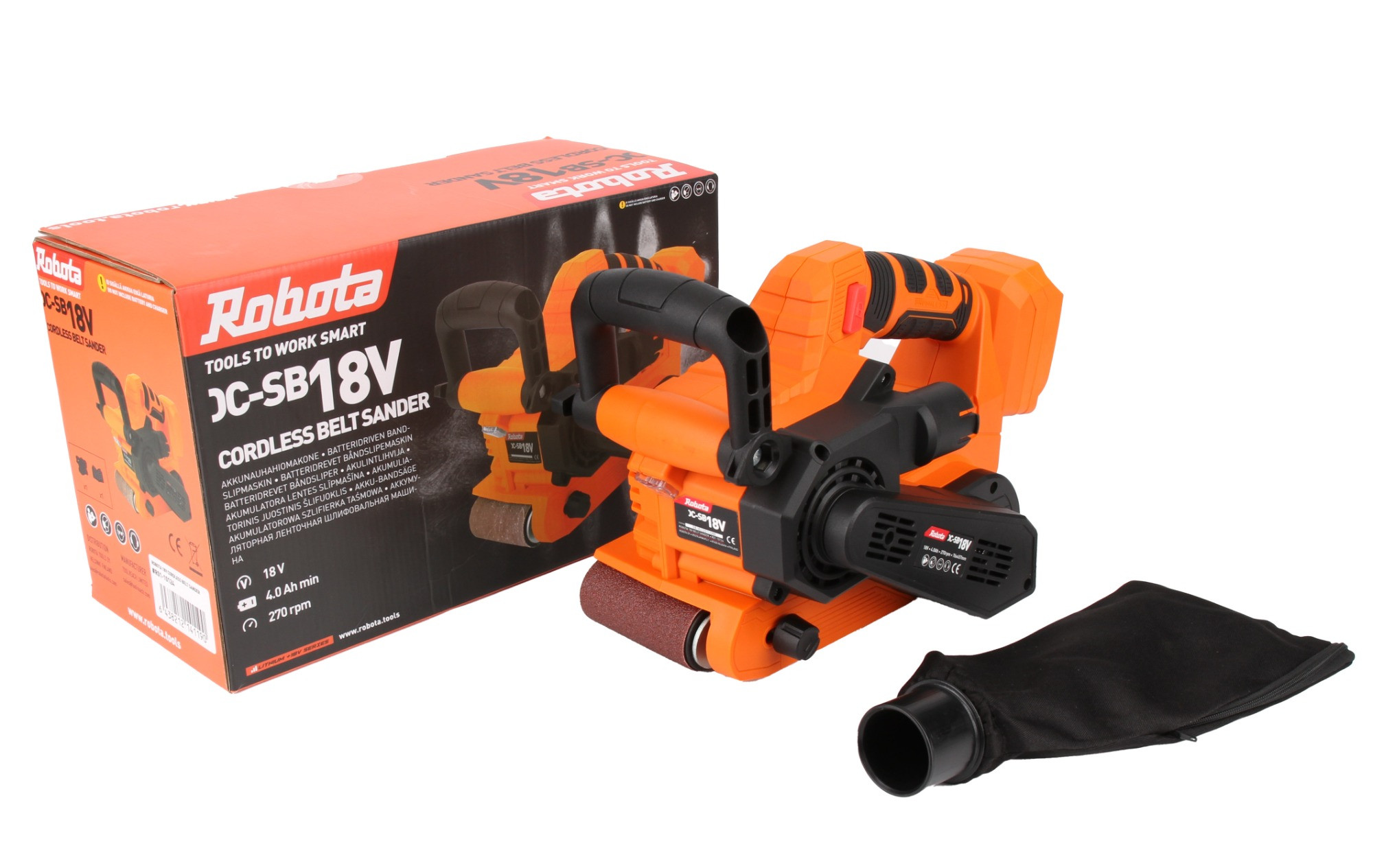 Robota DC-SB18V akkunauhahiomakone, runko - Image 9