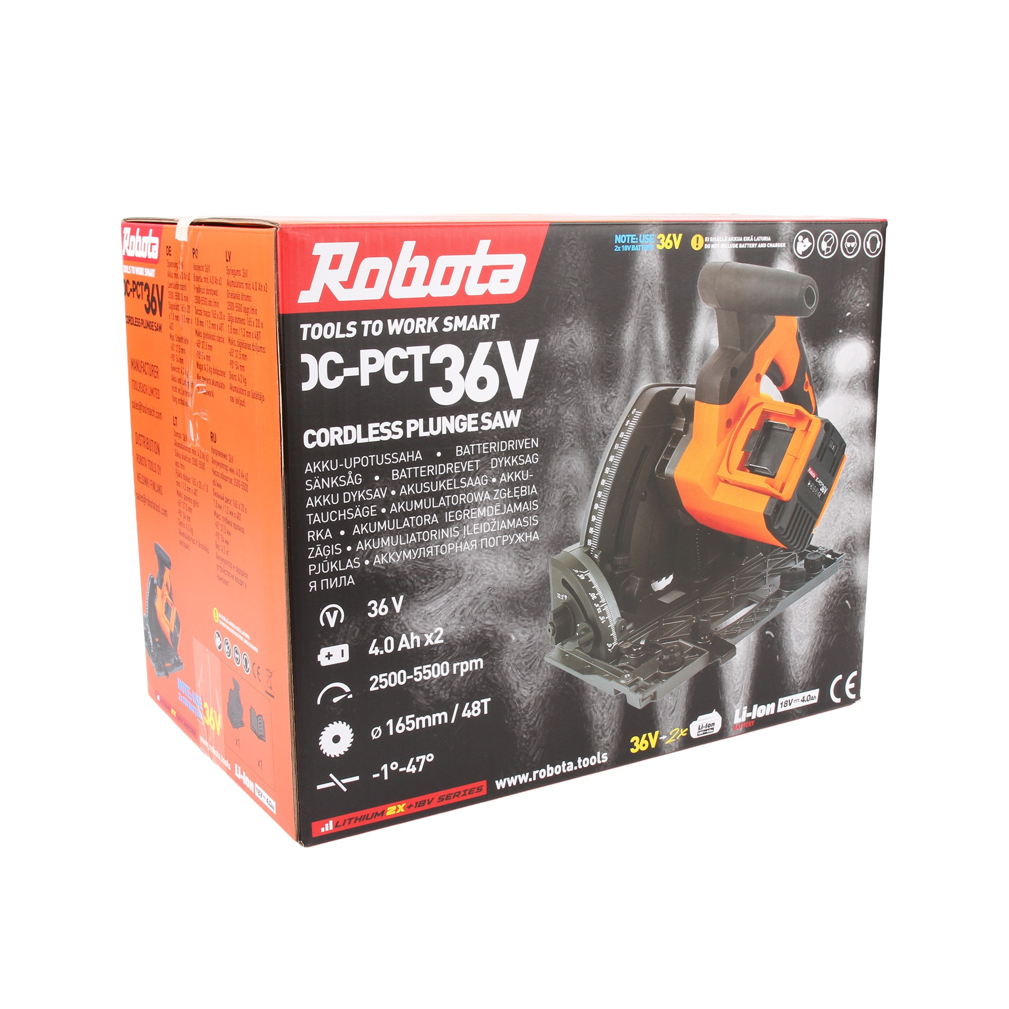 Robota DC-PCT36V akku-upotussaha, runko - Image 6